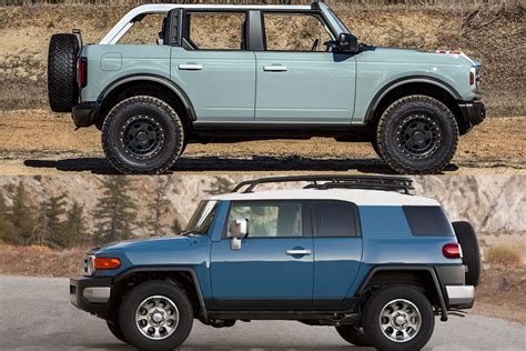 2021 Ford Bronco Vs Used Toyota Fj Cruiser Which Is Better Autotrader