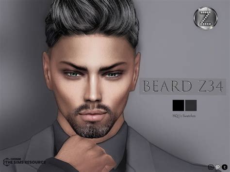 Zenx Beard Z34 In 2023 Sims Sims 4 Grey Beards