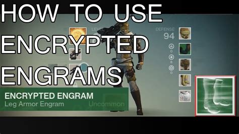 Destiny Encrypted Engram Guide How To Use Encrypted Engrams Youtube