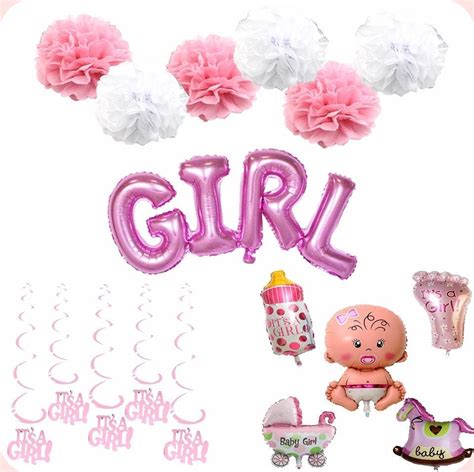 Babyshower Versiering Set Its A Girl Meisje Babyshower Ballonnen