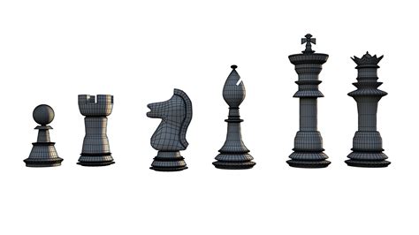 Typical Chess Set 3d Model Cgtrader