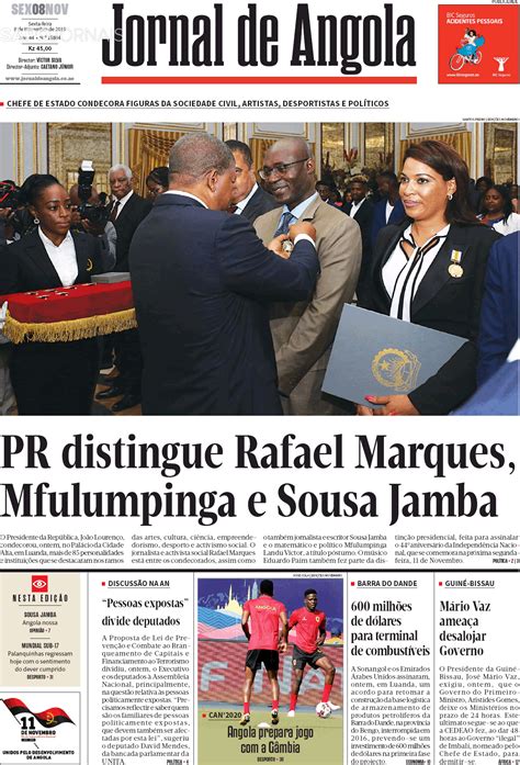 Jornal de Angola nov Jornais e Revistas SAPO pt Última hora e notícias de hoje