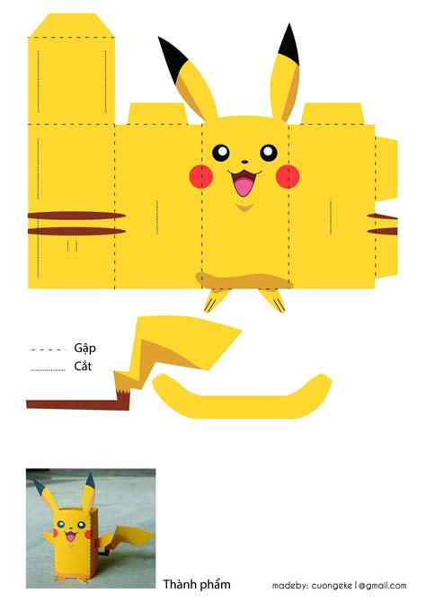 Papercraft Pokemon Pikachu Un Producto Para Hacer Un Picachu Para Ti