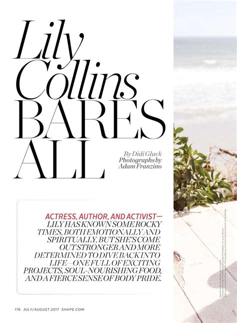 Lily Collins Shape Magazine Julyaugust 2017 Issue Celebmafia