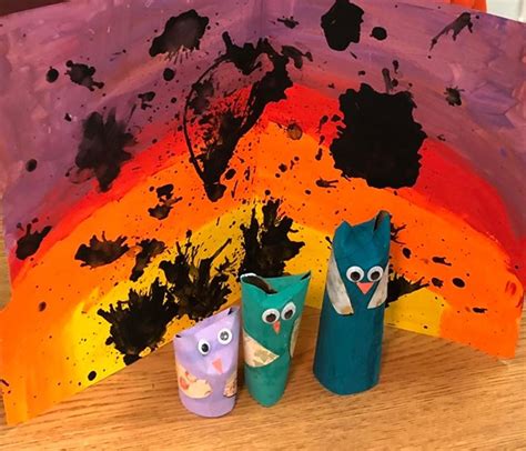 Owl Themed Paper Towel Tube Craft