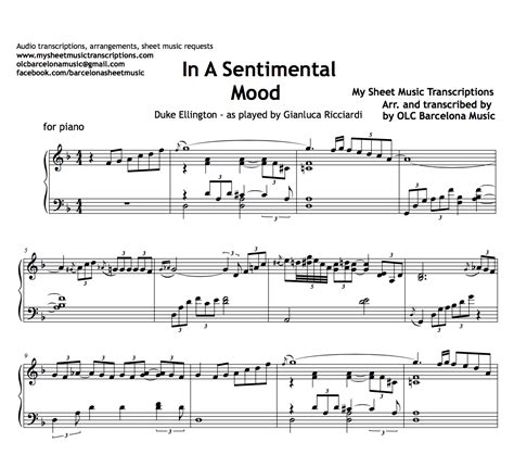 In A Sentimental Mood Duke Ellington Sheet Music Pdf My Sheet