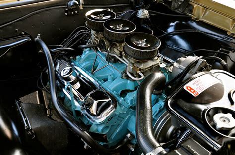 59 65 All Pontiac Gto V8 Engine Enamel Restoration Sky Blue Spray