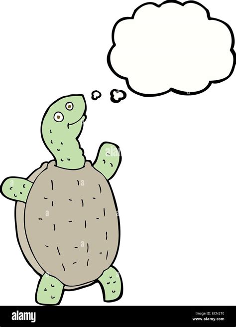 Cartoon Happy Turtle With Thought Bubble Stock Vector Image Art Alamy