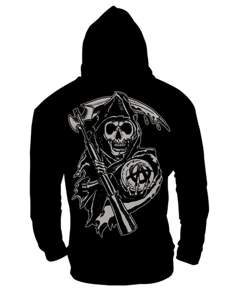 Sons Of Anarchy Reaper Hoodie For Fans Of Biker Tv Series Horror