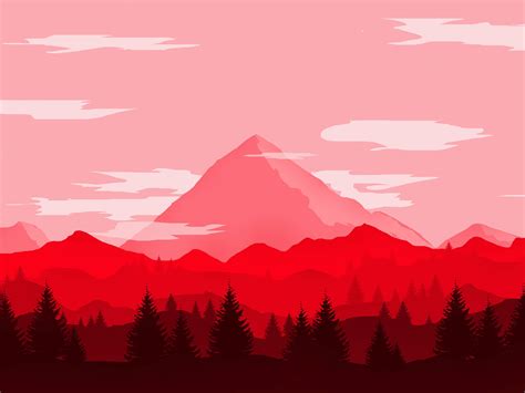 Red Mountains Minimalist 4k Hd Artist 4k Wallpapers Images