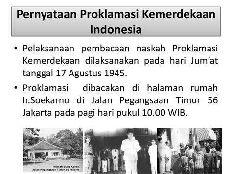 Peristiwa Sekitar Proklamasi Kemerdekaan Indonesia Ppt Imagesee