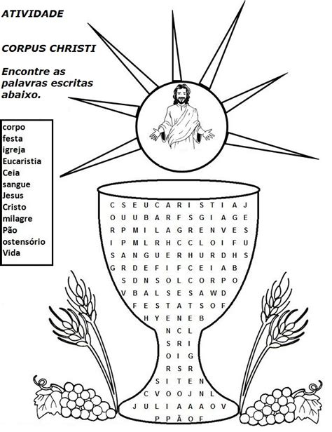 Artes Da Livia Corpus Christi Desenhos Para Colorir E Atividades