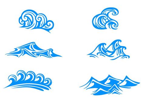 Blue Waves Graphics Vector Free Vector 4vector