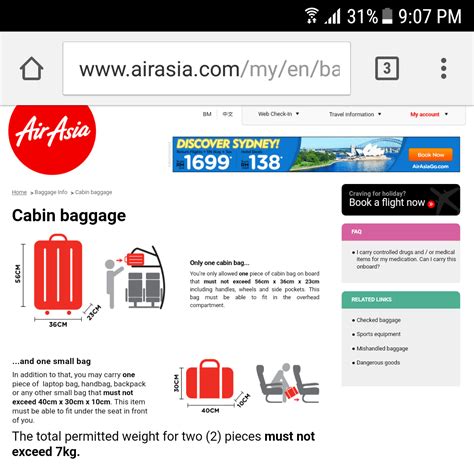 The main cabin baggage shall not exceed 56cm x 36cm. 7 KG Plus: PAL, Cebu Pacific and Air Asia's Rules for ...
