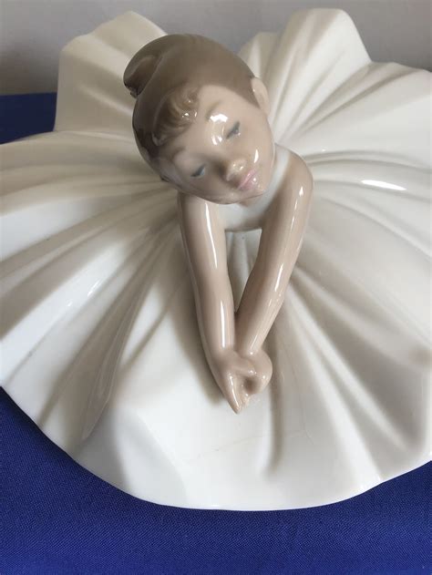 Nao Lladro Figurine Gorgeous Sitting Ballerina Special Etsy