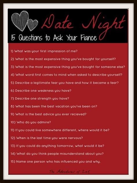 Date Night 15 Questions To Ask Your Fiance Mens Style