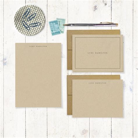 Complete Personalized Stationery Set Perfectly Simple On Etsy