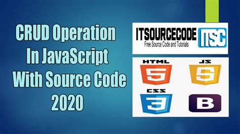 crud operations in javascript with source code free code