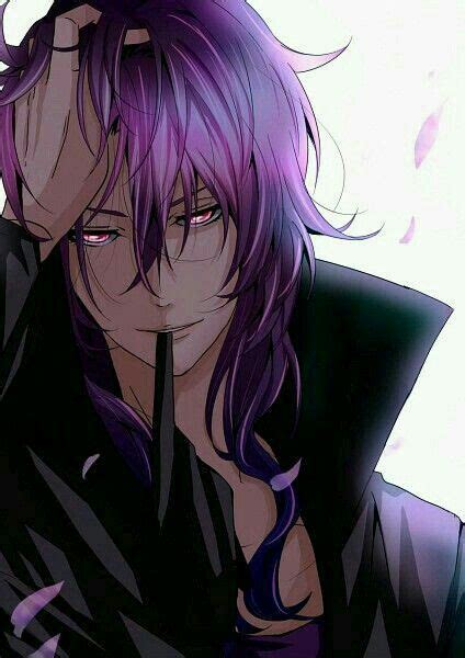 Purple Haired Anime Guy Pin On Omegaverse Bodycowasung