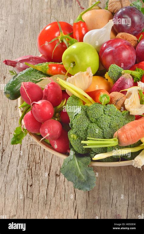 Fresh Fruits And Vegetables Stock Photo Alamy