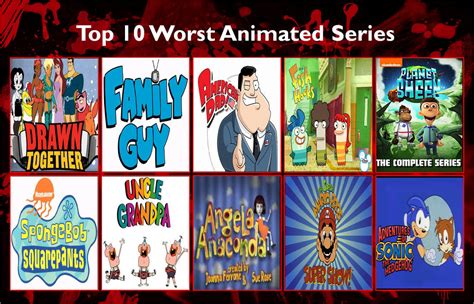 Top Ten Worst Animated Series By Disneycow82 On Deviantart