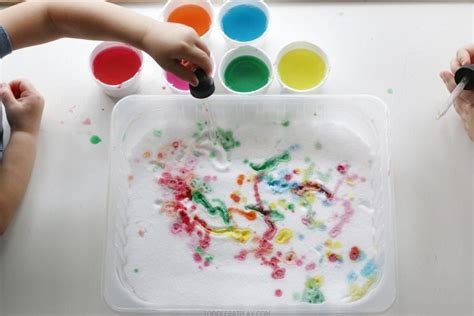 Salt Painting Tray Toddler At Play Painting Activities Craft