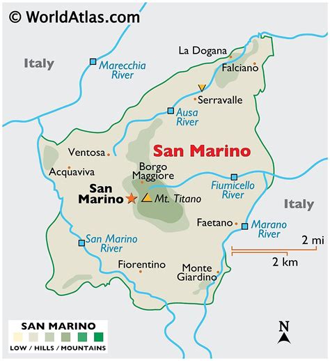 San Marino Maps And Facts World Atlas