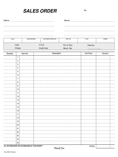 Fillable Order Form Template Pdf Printable Forms Free Online