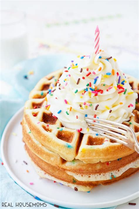 Birthday Cake Waffles ⋆ Real Housemoms