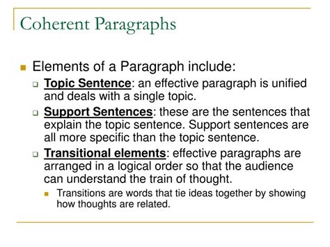 How To Arrange A Coherent Paragraph