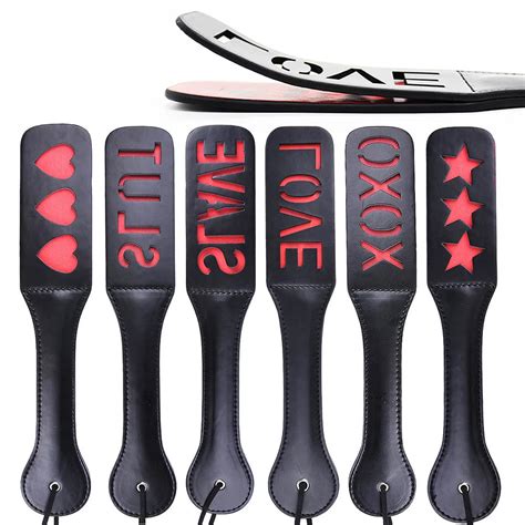 Romantic Valentines Day Pu Leather School Girl Punishment Spanking Paddle Adult Handle Sexy Toy