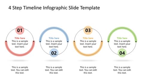 4 Step Timeline Template Infographic For Powerpoint