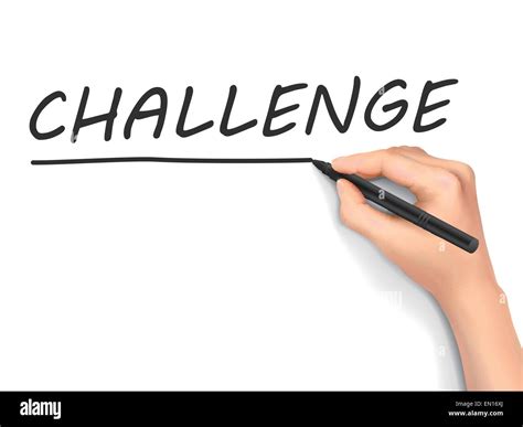 Challenge Word Written By Hand On White Background Stock Vector Image
