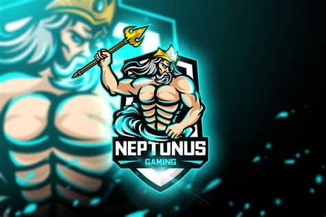 Neptunus Gaming Mascot And Esport Logo ~ Logo Templates ~ Creative Market