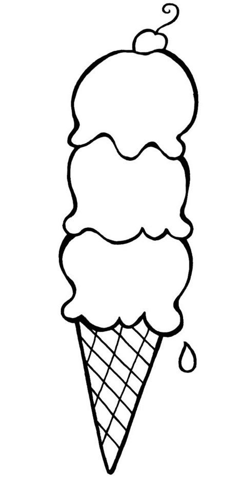 免费冰淇淋锥着色页，下载免费剪贴画，免费剪贴画 其他