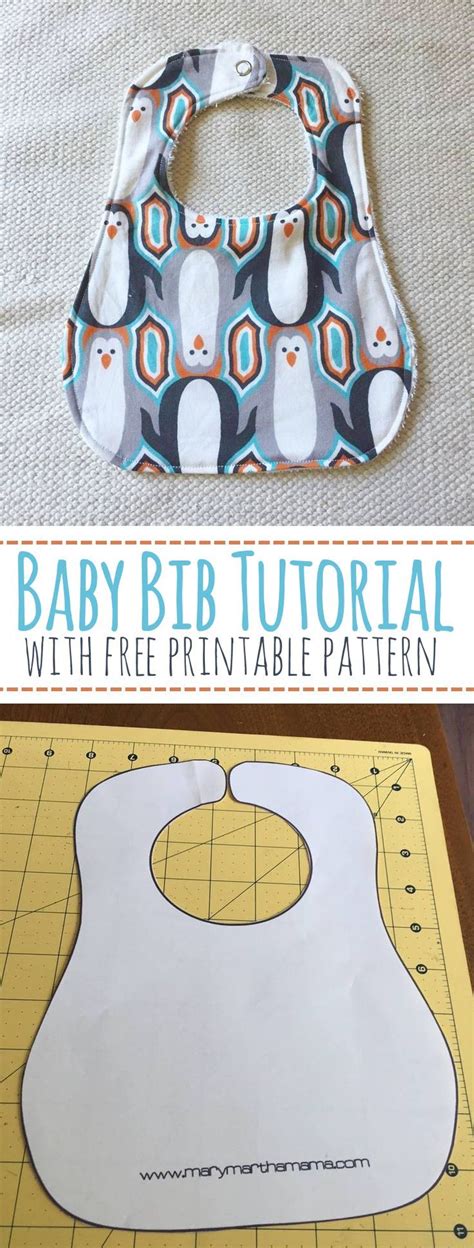 Baby Bib Pattern And Step By Step Tutorial Baby Sewing Baby Bib
