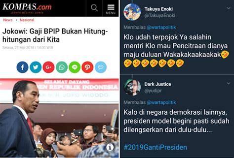 Jawaban Jokowi Soal Gaji Bpip Bikin Warganet Meradang