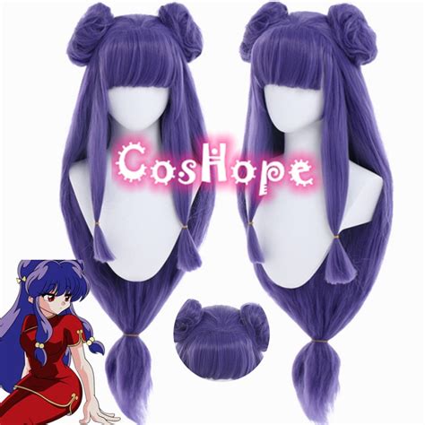 Ranma ½ Shampoo Cosplay Wig Ranma Nibun No Ichi Cosplay Women Long Purple Wig Cosplay Anime Wigs