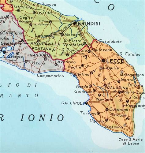 Il Salento Cartina Geografica Cartina Italia The Best Porn Website