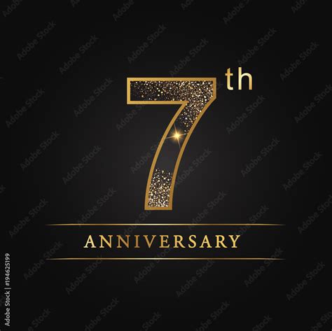 Anniversaryaniversary Seven Years Anniversary Celebration Logotype