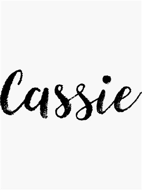 Cassie Girl Names For Wives Daughters Stickers Tees Sticker For Sale By Klonetx Redbubble