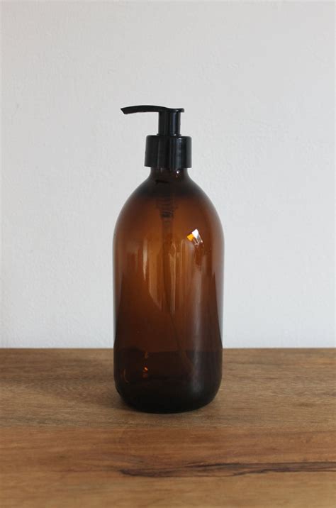 Amber Brown Glass Bottle Soap Dispenser Bottle Ml Ml