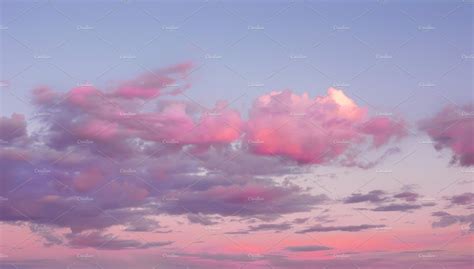 Magic Pink Sunset Sky With Clouds Pink Clouds Wallpaper Sky