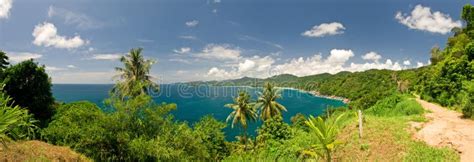 Tropical Sea View From A Hillside Stock Photo Image Of Scenics