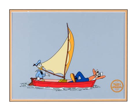 Walt Disney Goofy And Donald Duck Limited Edition Serigraph No Sail