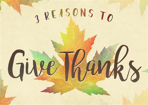 A Great Reason To Give Thanks Today
