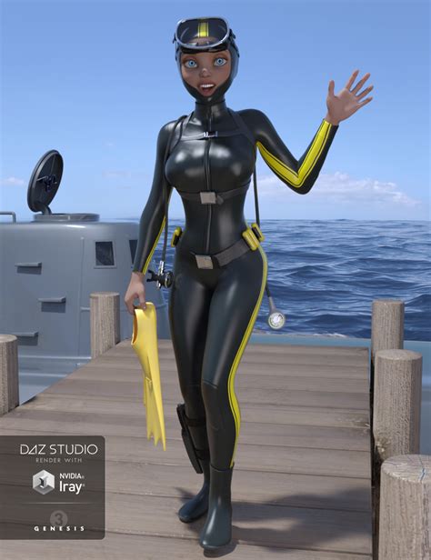 Scuba Diver For Genesis 3 Females Daz 3d