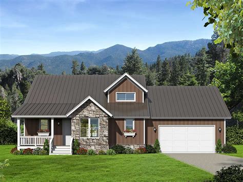 Backwoods 3 Bed House Plan With Attached Garage 68430vr