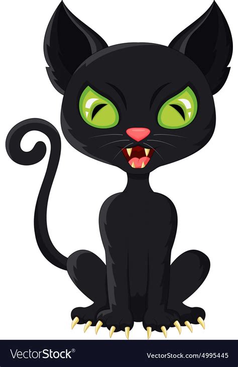 Cartoon Black Cat Royalty Free Vector Image Vectorstock