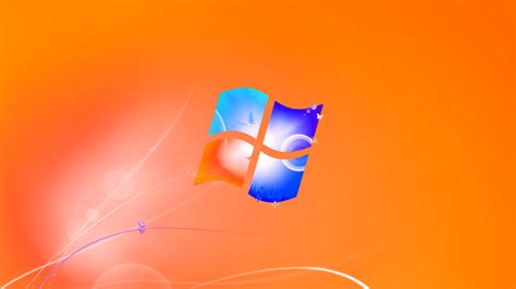 Fonds Decran Microsoft Windows 10 Logo Fond Orange 1920x1080 Full Hd Images